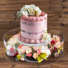 Acrylic Cake Stand Round 18 inch Transparent Hollow Bottom