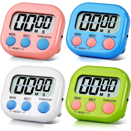 Digital Kitchen Timer with Magnetic Back and Large Display