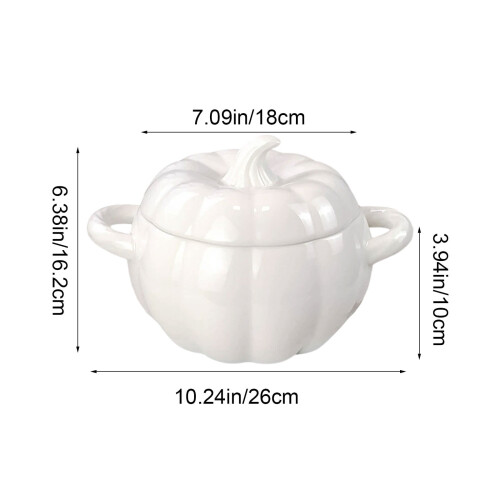 Pumpkin-Shaped Cast Iron Dutch Oven with Lid 2