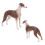 Brown Greyhound Model Ornament Desktop Decoration Toy Gift 3
