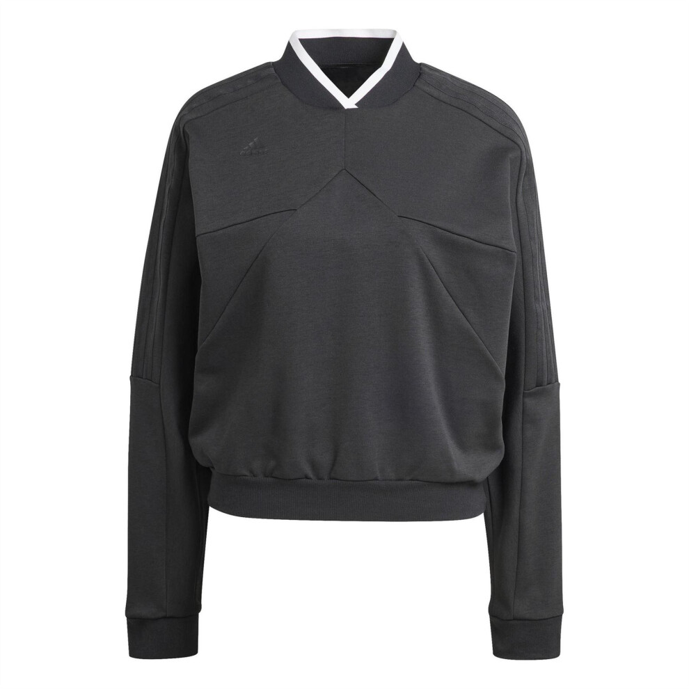 Adidas (6 Uk, Black) Womens/Ladies Tiro 3 Stripes Crew Neck Sport Sweatshirt