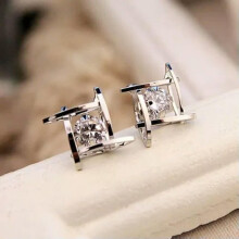 925 Silver Stud Earrings with Cubic Zirconia A Pair