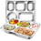 Stainless Steel Rectangular Divided Tray 5-Section 2 Pack 1