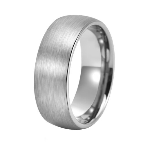 Stainless Steel Arc Ring Silver Size 9