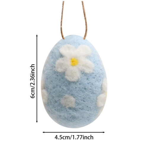Décorations d'œufs de Pâques en feutrine colorée (12, 6, 5, 1 pièce) 2