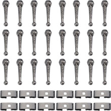 36pcs Bolo Tie Findings Kit 24Pcs Bolo Tie Tips Replacement End Caps and 12pcs Bolo Tie Slide Clasp for BoloTie Making A