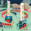 Automatic Domino Train Toy Set STEM Pull-Back Train 1 Set 2