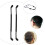 Silicone Eyeglass Straps Black Glass Strings 2 Pcs 8