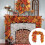 Maple Leaf Garland Artificial Vine 5.74 Ft Orange 5