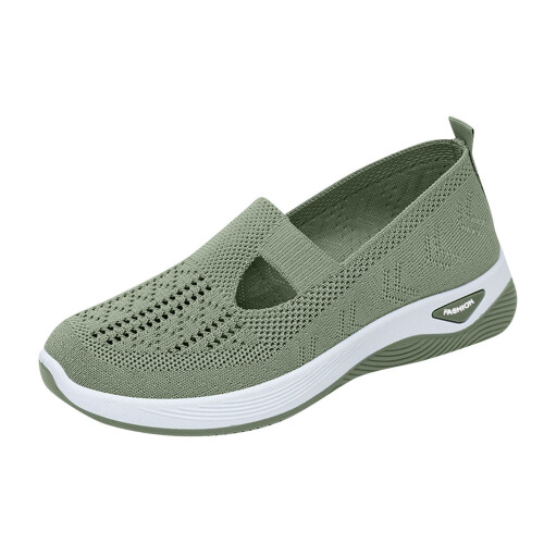 Women's Classic Loafers Slip-On Green Size 36 1