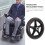 Wheelchair Replacement Wheels Black PVC 2 Pieces 4