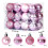 Shatterproof Christmas Ornaments Pink Electroplated Balls 2