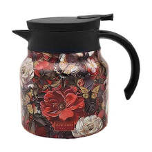 Stainless Steel Teapot with Infuser 28 oz Vintage Floral