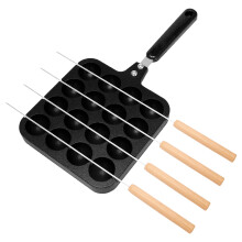 16 trous en aluminium Takoyaki fabricant gril poĂŞle poulpe boule plaque cuisson Ă domicile formes de cuisson moule plateau cuisson outils de cuisine
