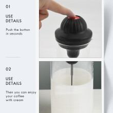 Mousseur une Lait Mousseur éLectrique Mousse une Café MéLangeur de Lait Frappé Batterie Mousseur une Lait Cruche Tasse