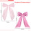 Pink Bow Party Decorations Silk 2 pcs 4