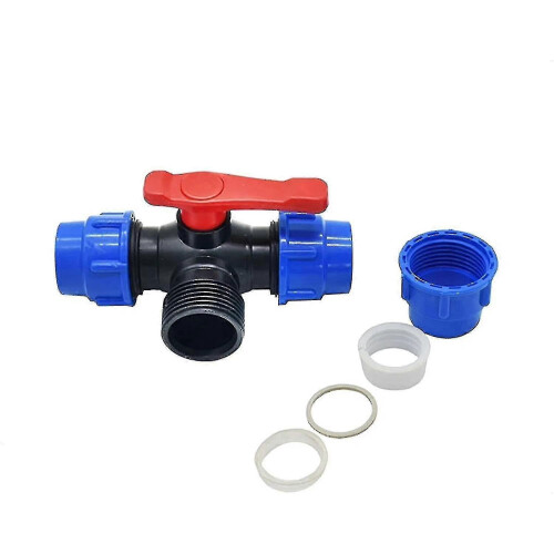 Ball Valve PVC T-Joint for PE Pipe 20-63mm 2