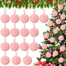 Christmas Ornaments Furry Green 8cm Tree Decor