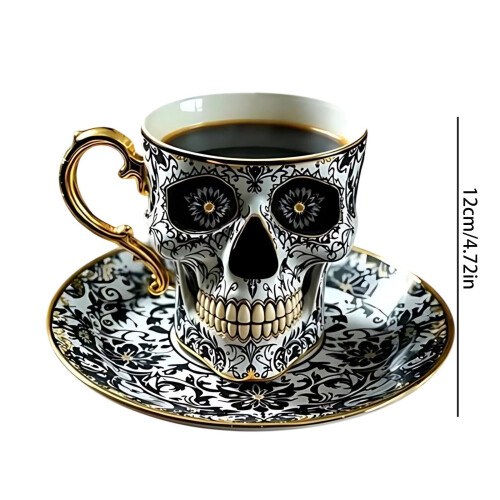 Halloween Pumpkin Skeleton Wall Sticker Black 2
