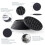 Black Drink Coasters Set - Soft Cup Mats with Striped 3