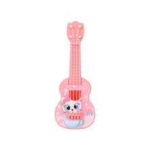 Pink Kids Ukulele Toy 21 cm Mini Guitar for Early Music