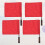 Referee Flags Red 4 Pcs for Track Soccer Volleyball 5