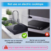 6 Pcs Electric Induction Hob Protector Mat,Anti-Slip Silicone Mat,Cooktop Scratch Protector Cover,Heat Insulated Mat