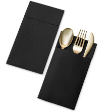 100PCS Disposable Dinner Napkins with Built-in Flatware Pocket,Prefolded Cloth Like Paper Napkins for Wedding Party