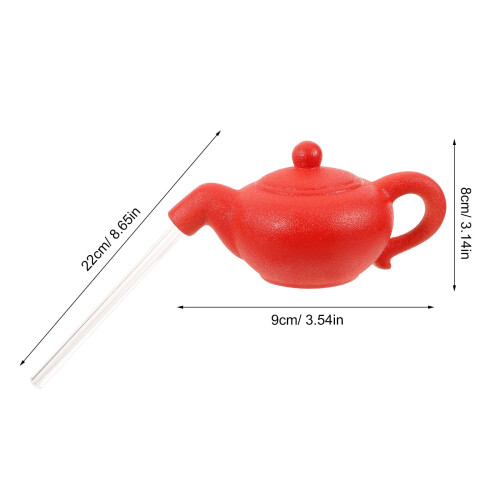 Ceramic Teapot Fountain Red 1 Set 1
