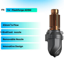 Conch Hotend für Flashforge Adventurer 5M/5M Pro High Flow Extruder, Schnell Abnehmbare Düse für Flashforge AD5M 0,6 mm