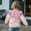Girls Sweatshirt Soft Ruffle Shoulder Cherry Blossom 3