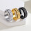 Stainless Steel Rotatable Matte Ring Gold Size 12 4