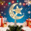 Glowing Moon Pentagram Christmas Tree Topper Plastic 1pc 4