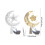 Glowing Moon Pentagram Christmas Tree Topper Plastic 1pc 3