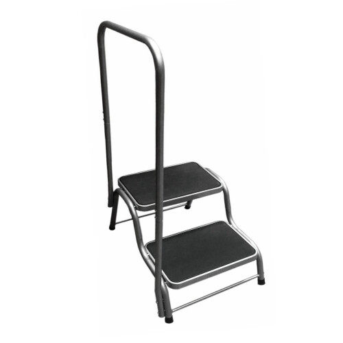 Caravan Double Step with Handrail Support Handle Anti Slip Motorhome Campervan