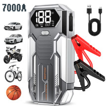 7000A Car Jump Starter Auto Battery Booster LED Power Bank Pack USB Charger