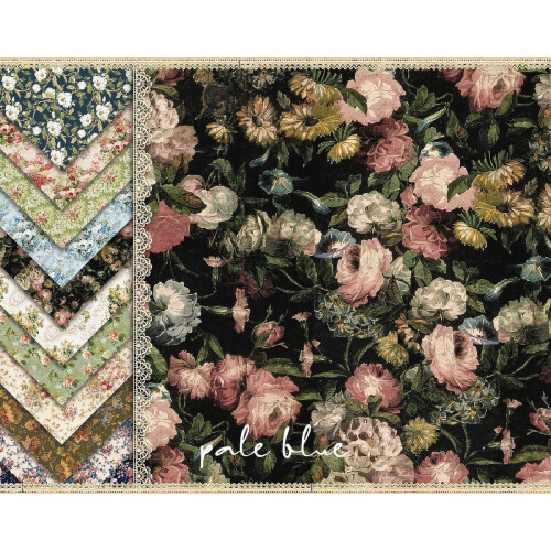 Scrapbook Background Paper Floral Distressed Pink Red Rose 2