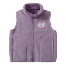 Purple Fleece-Lined Wool Jacket for Kids 12-13 Years