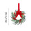 Artificial Christmas Wreath with Red Berries and Ribbon Bow 3