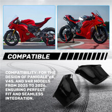 For Panigale V4 V4S 2025 ABS Glossy Wings Modified Spoiler, Side Panels, Winglet Spoiler, Fixed Wing Cover Kit