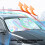Car Sunshade Front Windshield Foldable Ring Design Red 3
