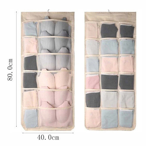 Wall-Mounted Purse Organizer Bag Clear PVC Double-Sided 1 1
