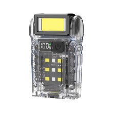 Portable LED Flashlights USB Rechargeable EDC Flashlight with Battery Display Magnetic Working Light Fishing Torch