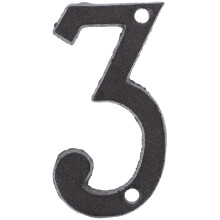 Cast Iron Address Numbers Dark Brown Rectangular Outdoor 1