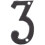 Cast Iron Address Numbers Dark Brown Rectangular Outdoor 1 1