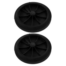 Black Garbage Can Wheels Replacement 2 Pcs
