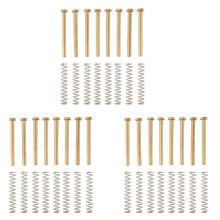 24 Pcs M3x30MM Electric Guitar Humbucker Pickup Adjust Height Screw and Springs - Gold