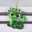 Dragon Statue Ornament Pendant Green 3.14 inch 3