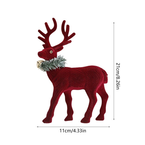 Red Standing Reindeer Decorations for Indoor Tabletop Use 2