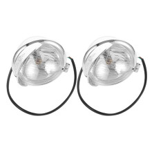 Front Fog Light LED Motorcycle ABS Silver 2 Pcs